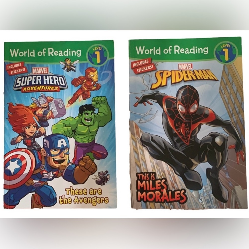 Marvel Super Hero Adventures Books Level 1 Bundle of 2